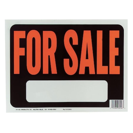 Hy-Ko 9x12 Plastic Sign, For Sale 3006